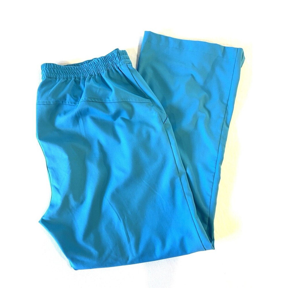 Women's Purple Label Turquoise Scrub Pants XL Comfy Medical 2 Pockets - Picture 11 of 11